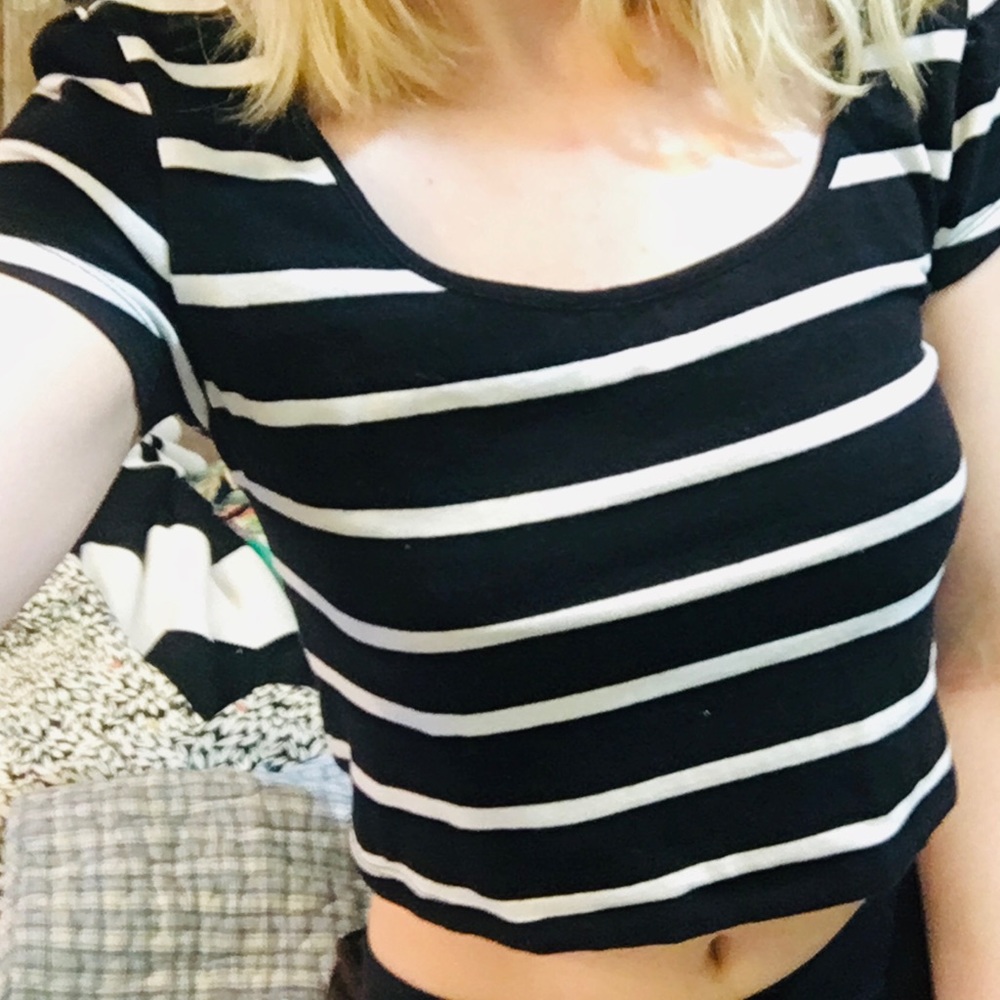 Ambiance striped crop top